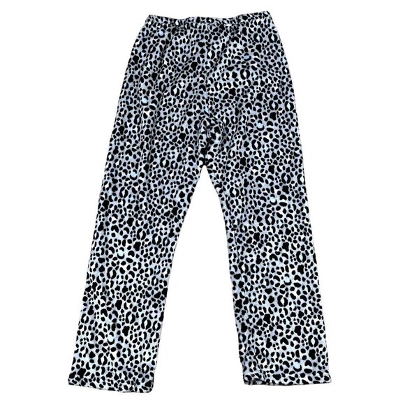 Comfy White Leopard Pajama Pants Size Large - Picture 2 of 3